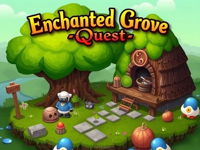 Enchanted Grove Quest Fantasy Adventure Enchanted Grove Quest Game Banner
